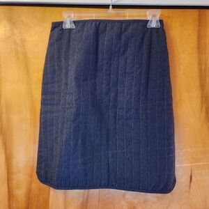 🆕️NWT Women's Aline Quilted Zipped Skirt, Navy, Size S, Brand: Petite Lucette